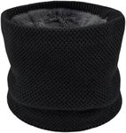 ehsbuy Winter Neck Warmer Snoods for Men Thermal Knitted Fleece Lined Thick Neck Gaiter Women Scarfs Gift for Cycling Motocycle Sports