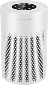 MEGAWISE 2022 Updated Smart Air Purifier for Large Room upto 936ft² 4-Stage H13 True HEPA Filter incld. Activated Charcoal w/Smart Air Sensor, Remove Pollen, Pets Dander, Odors Smoke, Dust, Quiet