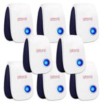 Ultrasonic Pest Repeller, Plug in Pest Control Repeller Rodent and Bug Defense Effective for Mice, Roaches, Mosquitoes, Rodent & Rats and Other Pests,Indoor Use Repeller 8 Packs