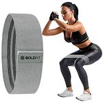 Boldfit Fabric Resistance Band -Loop Band for Exercise Hip Band for Hip, Legs, Stretching, Toning Workout. Mini Loop Booty Bands for Glutes (Grey Band - Light Weight)