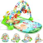 CUTE STONE Baby Gym Play Mat, Play Piano Gym with Tummy Time Activity Mat, Musical Activity Center for Infants Toddlers