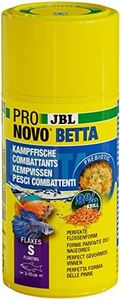 JBL PRONOVO BETTA FLAKES Fishing Food for Battle Fish from 3-10 cm, Fish Food Flakes, Size S, 100 ml