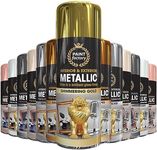 AlezyB 1 x Metallic Shimmering Gold Spray Paint 400ml Multi-Purpose Aerosol Use for Metal and Wooden Furniture, Ornaments, Decorative Items and Much More for Interior & Exterior