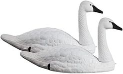 Higdon Outdoors Floating and Field Full-Size Tundra Swan Decoy Pair for Waterfowl and Ornamental Water Garden, Pond and Landscape Decoration Plus Pest Deterrent