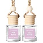 Car Air Freshener Diffuser, 2 Pack Air Fresheners for Car, Round bottle, Pink Sands (type)