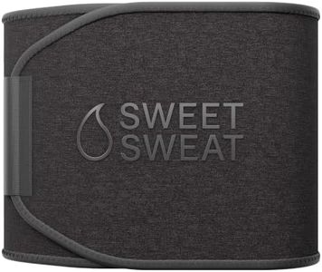 Sports Research Sweet Sweat Waist Trimmer (Core Series) - Premium Sweat Enhancing Fitness Band for Women & Men - Adjustable Fit · Latex-Free Neoprene - Matte Black, Large