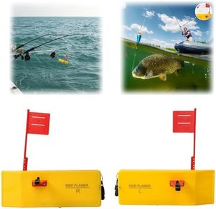 2 Pack Planer Board for Fishing, Fishing Tool Fishing,Medium Inline Side Planer Boards with Quick-Grip Snap Release, Ideal for Trolling Boat Fishing – Inshore & Offshore Use (Yellow-2pc)
