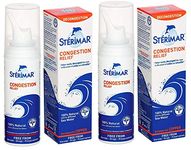 Sterimar - Nasal Spray - Congestion Relief - 100% Natural Sea Water - with Copper & Magnesium - 100ml - 2 Pack