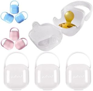 purifyou PurePouch BPA-Free Pacifier and Nipple Shield Cases - Set of 3 Clear | Case for Diaper Bag & Stroller | Pacifier Box for Travel | Keeps Baby’s Binkies Clean and Accessible