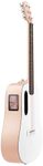 LAVA ME PLAY Smart Guitars,HILAVA 2.0 System Acoustic Electric Guitar,Right Handed 6 Steels String Acustica Guitarra For Adults & Teens & Beginner (36inch, LITE BAG,Light Peach & Frost White)