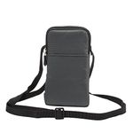 Cell Phone Belt Clip Bag for Men, Cell Phone Shoulder Holster for Women, 7.2" Vertical Outdoor Travel Cellphone Crossbody Bag Smartphone Waist Pack Purse Belt Clip Pocket with Belt Loop Carabiner Hook