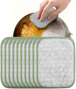 SPEDPAI 2026 New Multipurpose Wire Dishwashing Rags, Double Layer Metal Scrubbing Pads, Non-Scratch Reusable Cleaning Cloths for Kitchen, Pots, Pans, Sinks, Wet and Dry Use (10Pcs)