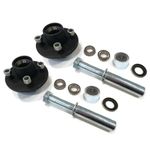 The ROP Shop | (Pack of 2) Trailer Axle Kits with 4 on 4" Bolt Idler Hub & 1" Round BT8 Spindle