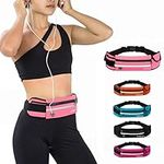 Jueachy Running Belts for Women Waterproof Fanny Pack Running Waist Pouch Phone Holder Adjustable Sports Money Belt with Headphone Port