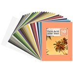 Golden State Art Pack of 50 Mixed Colors Pre-Cut 11x14 Picture Mat for 8x10 Photo with White Core Bevel Cut Mattes Sets. Includes 50 High Premier Acid Free Mats & 50 Backing Board & 50 Clear Bags