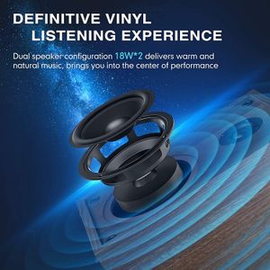 1 BY ONE Bluetooth Turntable – Wireless Vinyl Record Player