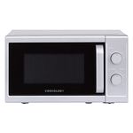 Cookology CMAFS20LSL 800W Freestanding Microwave - Digital Microwave with 20 Litre Capacity and 25cm Turntable - 5 Cooking Power Levels - Quick Defrost Setting and Dial Timer - Silver