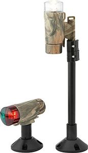 attwood 14193-7 Water-Resistant Deck Mount LED Navigation Light Kit, Real Tree Max-4 Camouflage Finish