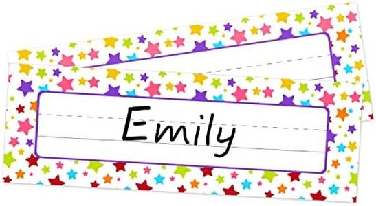 FaCraft 36Pieces Name Plates for Classroom Confetti Name Tags for Classroom Desks Student Desks Name Plates School Name Tags Stickers for Classroom Desks