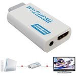 Kunova (TM) Wii to HDMI Video Converter Adapter 480P 720P with 3.5mm Audio Output Supports All Wii Display Modes