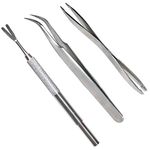 Acronde 3 Pack Tiick Remover Tool Set Stainless Steel Tiick Remover Kit for Cats and Dogs