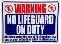 Pentair R230500 No Lifegard On Duty Pool and Spa Sign