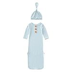 Baby Sleeper Gown Baby Clothes Baby Clothes Baby Sleepsuits Baby Clothes Long Sleeve Knotted Sleep Gown Unisex Boys Girls Sleepsuits Unisex Newborn Baby Pajamas Blue