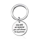 Best Friends Gifts Key Chain Women Men Key Ring You are My Person You Will Always Be My Person