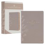 The Spiritual Growth Bible, Study Bible, NLT - New Living Translation Holy Bible, Faux Leather, Taupe Embroidred Floral