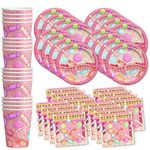 Candy Shoppe Birthday Party Supplies Set Plates Napkins Cups Tableware Kit for 16