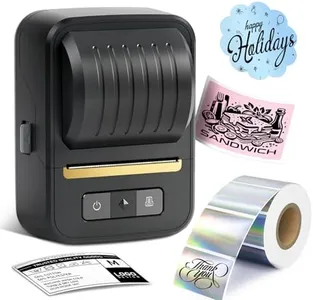NDYIN Label Makers, Label Maker Machine with Tape, Bluetooth Label Maker, Portable Thermal 2 Inch Label Printer for Small Business, Barcode, Address, Logo, Clothing, Sticker Printer for Phones & PC
