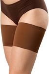 Bandelettes Original Patented Elastic Anti-Chafing Thigh Bands *Prevent Thigh Chafing* - Chocolate Unisex, Size C (Large)