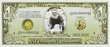 Set of 100 BILLS-1849 Gold Rush - Million Dollar Bill