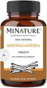 Ashwagandha Tablets- 90 Tablets, 1000 mg by mi nature | 45 Days Supply |100% Natural Ashwagandha | Vegan |
