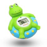 Doli Yearning Frog Baby Bath Thermometer, Toddlers Floating Bath Toy, Bathtub Thermometer, at Fahrenheit and Celsius degree - Blue