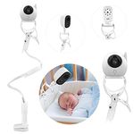 Universa Holder for Baby Monitor with Straps Flexible Baby Camera Mount Shelf No Drilling Safer Monitor Stand Baby(Baby Monitor not Included) (White)