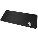 CENNBIE Extended Mega Size Professional Leather Desk Mat for Full Desk - Stitched Edges - 130 x 60cm XXXL Large Mouse Pad (Black)