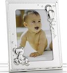 New Baby Silver Photo Frame with Teddy and Balloons for 5" x 7" Photo - 51357