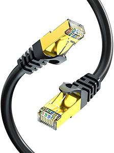 BIFALE Cat7 Ethernet Cable 75ft, Cat7 Outdoor Cable Triple shielding SSTP 10Gbps 600MHz Ethernet Patch Cable for Modem Router LAN RJ45, UV/Water Proof, Direct Burial, PE Jacket