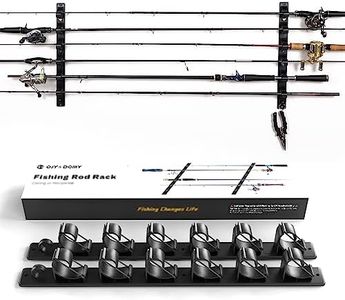 OJYDOIIIY Wall Mount Fishing Rod Holders,Horizontal/Ceiling Fishing Pole Storage Rack for Garage