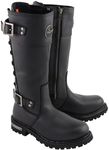 Milwaukee Leather Women's Calf Laced Riding Boot (Black, 7.5)