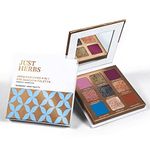 Just Herbs Eyeshadow Palette 9 in 1 Long Lasting Blendable Eye Makeup Palette (Moonlight - Night Palette)