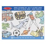 Melissa & Doug Jumbo Colouring Book Blue | Activity Pad | Coloring Book | 3+ | Gift for Boy or Girl