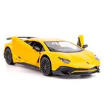 TGRCM-CZ 1/36 Scale Lamborghini Aventador LP770-4 Casting Car Model, Zinc Alloy Toy Car for kids, Pull Back Vehicles Toy Car for Toddlers Kids Boys Girls Gift (Yellow)