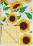 Baby Blanket, Super Soft Minky Blanket for Unisex,Receiving Blanket with Double Layer Dotted Backing for Newborns Nursery Toddlers Stroller Crib Bedding（Sunflower）