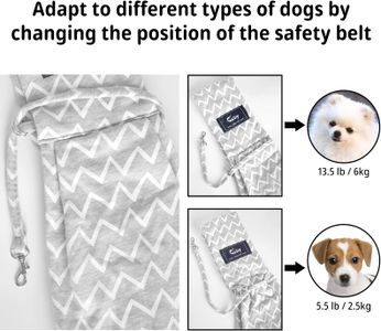 CUBY Dog Sling Carrier – Striped Grey Pet Shoulder Bag
