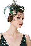 BABEYOND 1920s Flapper Headband Fea