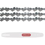 Oregon 3-Pack Chainsaw Chain for 16-Inch (40 cm) Bar -56 Drive Links &ndash & 16-Inch Chainsaw Guide Bar, A041 Mount, .050-Inch Gauge, 3/8-Inch Low Profile Pitch (160SDEA041)