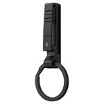 Spigen Life Metal Fit Titanium Belt Loop Keychain Key Clip for Belt Key Ring Holder Key Chain Clip with Detachable Key Ring - Black