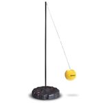 Tetherball Set with Fillable Base & Durable Ball â€“ Weather-Resistant Backyard Game for Kids & Adults â€“ Black/Yellow